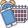 Calendario y despertador que representan horarios regulares de sueño y vigilia