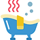 Bañera que representa un baño tibio para ayudar a relajarse antes de dormir