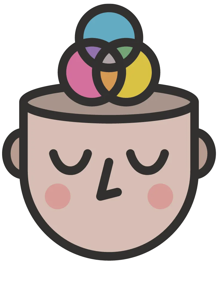 Head illustration with colorful brain, showing dementia's wider effects.