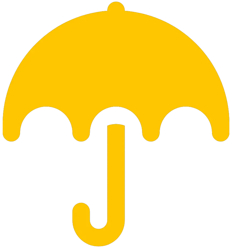 Yellow umbrella graphic representing dementia as umbrella term.