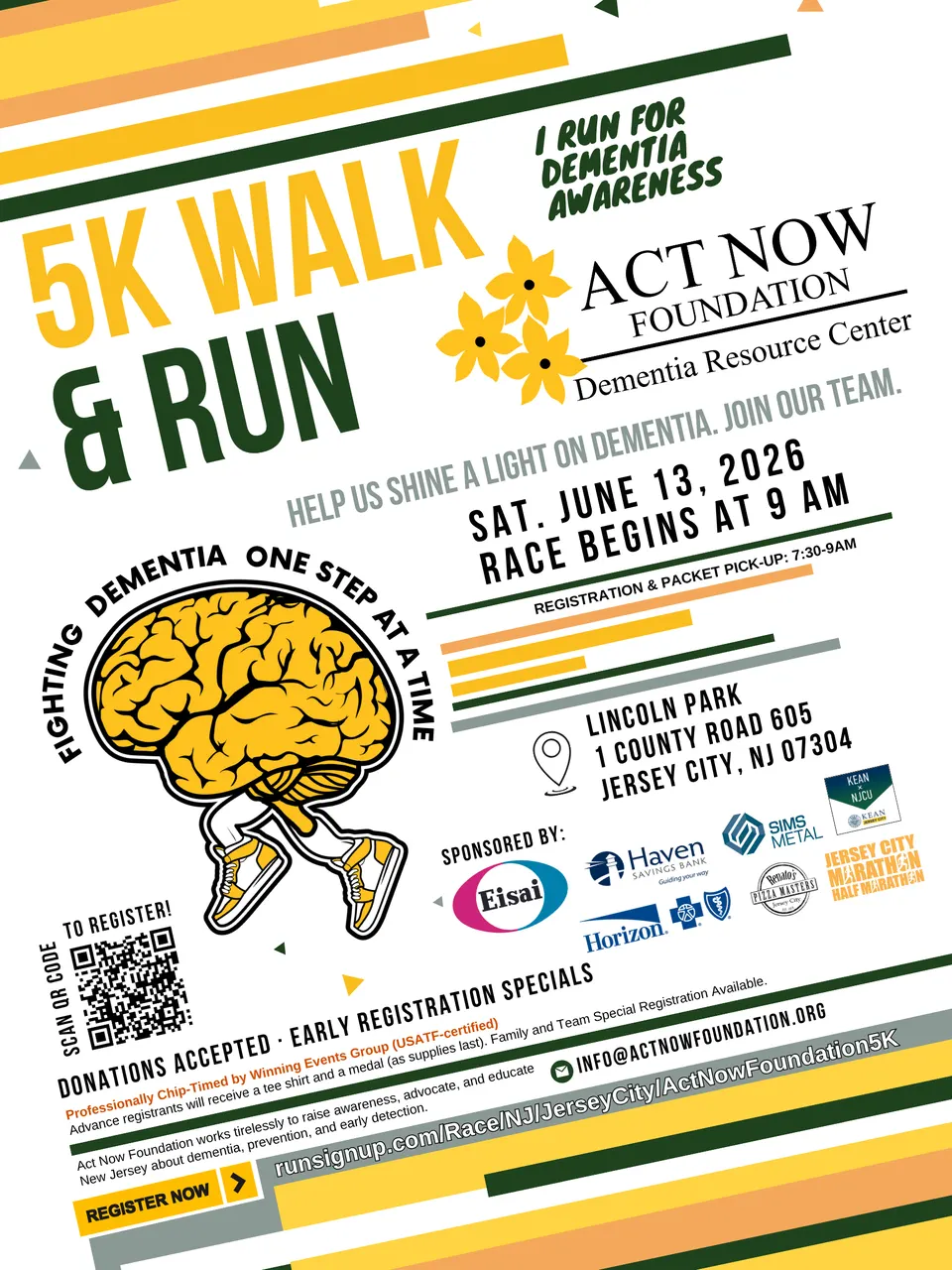2nd annual 5k walk & run for dementia awareness flyer 2026